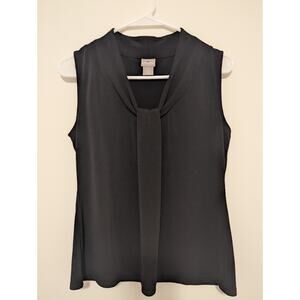 Chico’s Sleeveless Black Blouse – Women’s Small – V-Neck Tunic Style